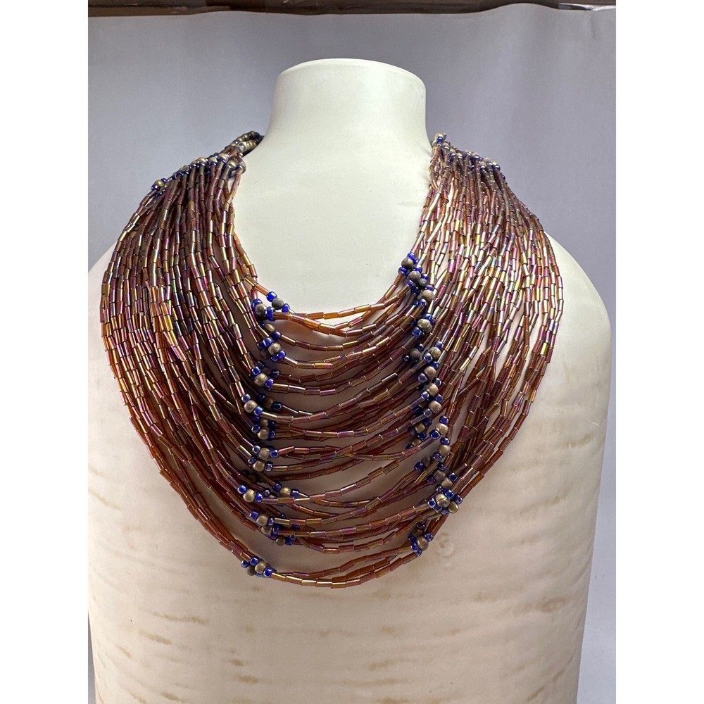 Vintage Multistrand Tiny Bead Necklace