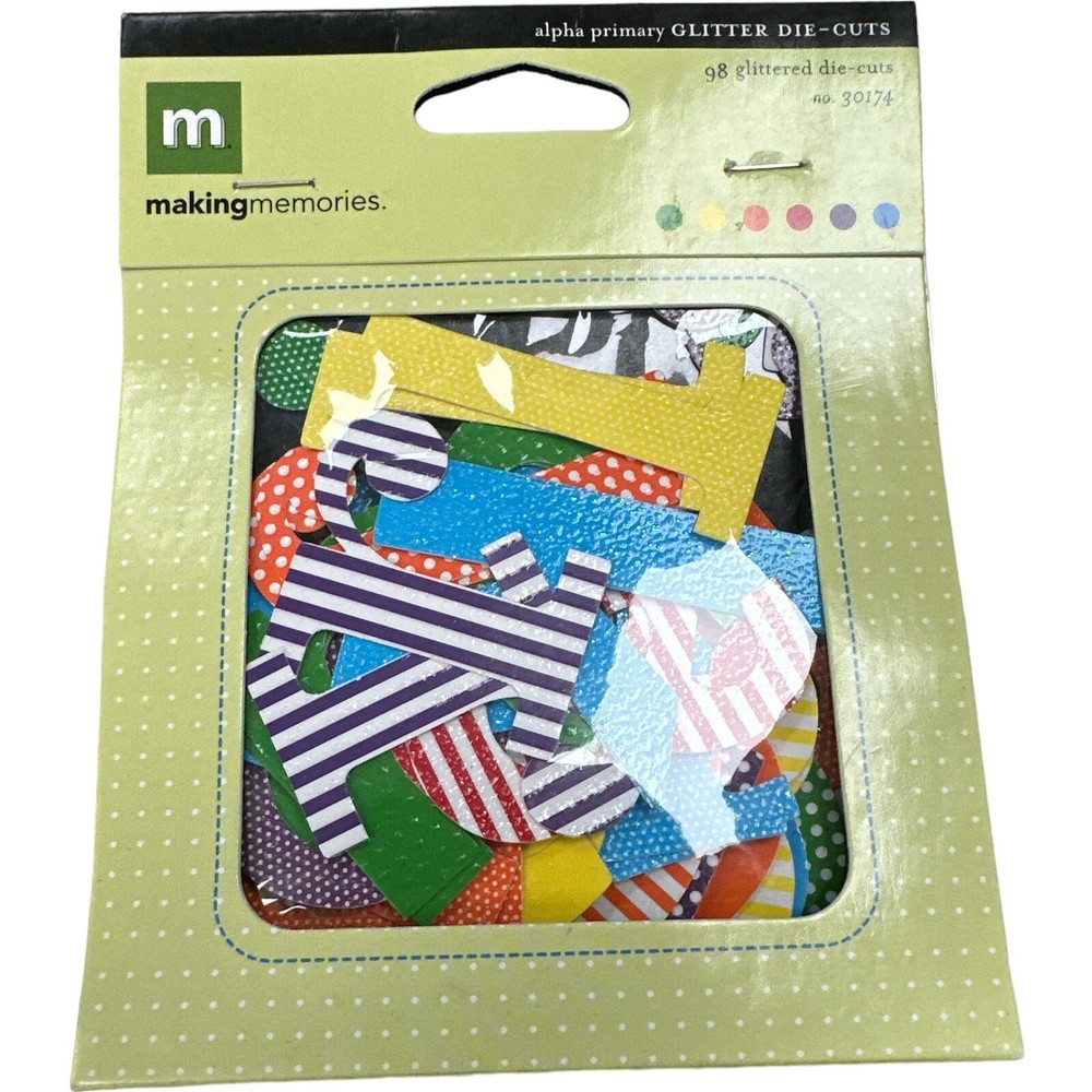 Glitter Die Cut Chipboard Letters 98 pc.