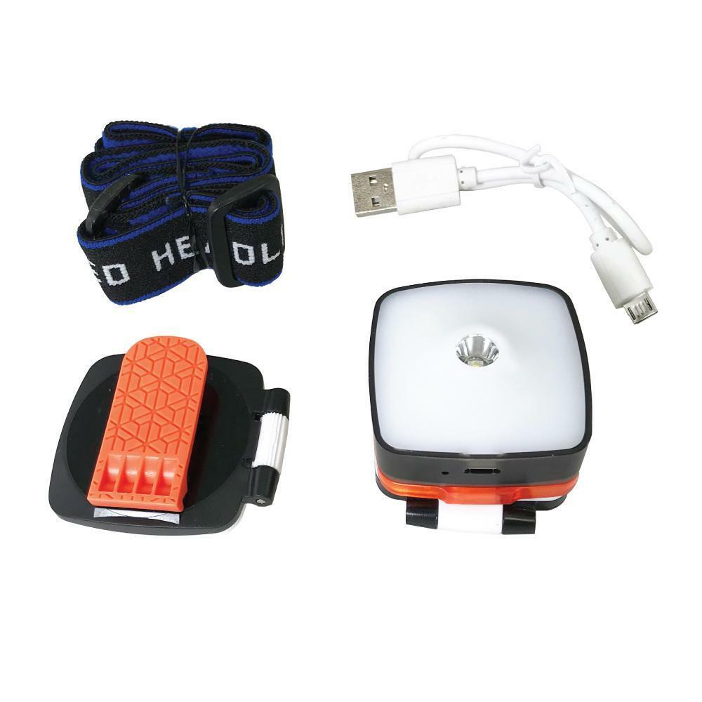GF Thunder Multifunctional HEADLAMP Light Flashlight USB Rechargeable 3 Modes