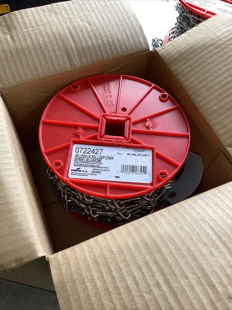 Campbell 0723427 chain 3/0 lock loop 50’roll new