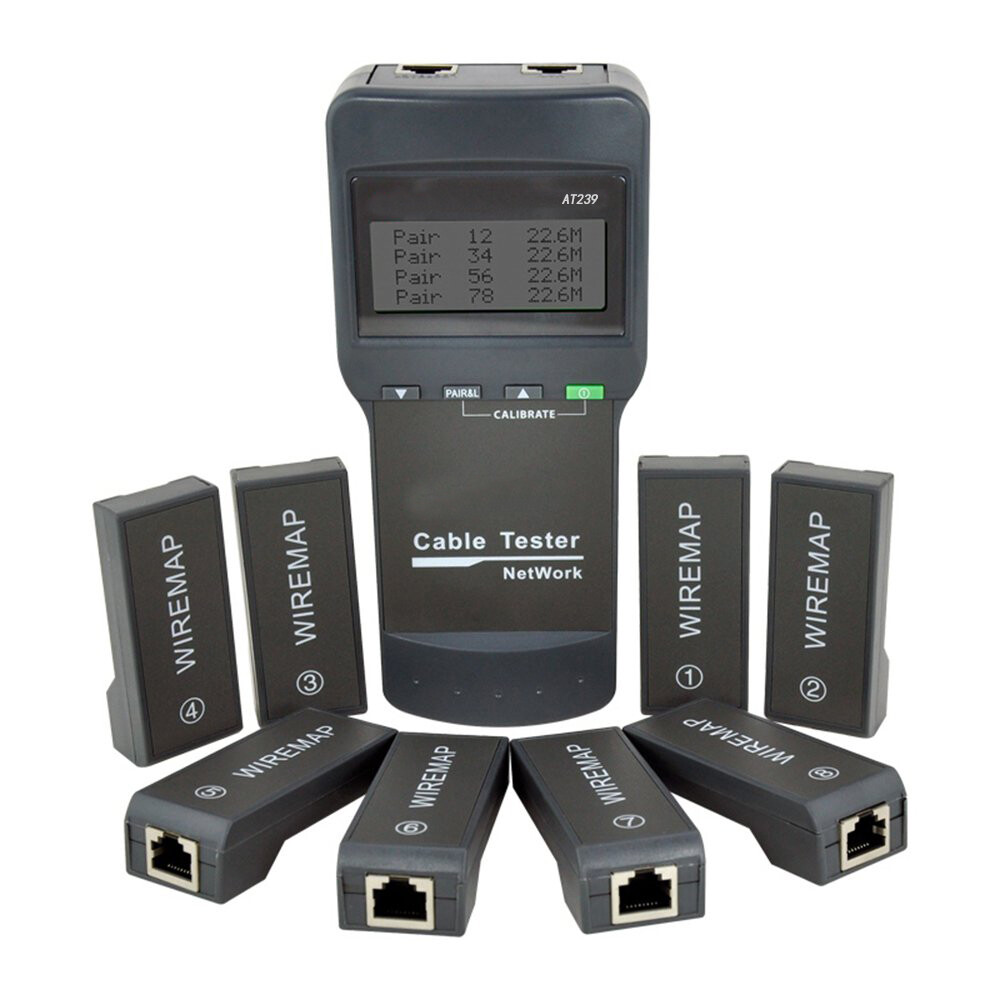 NOYAFA NF-8108M Network Cable Tester Wire Length Tester with 8 Remote Units