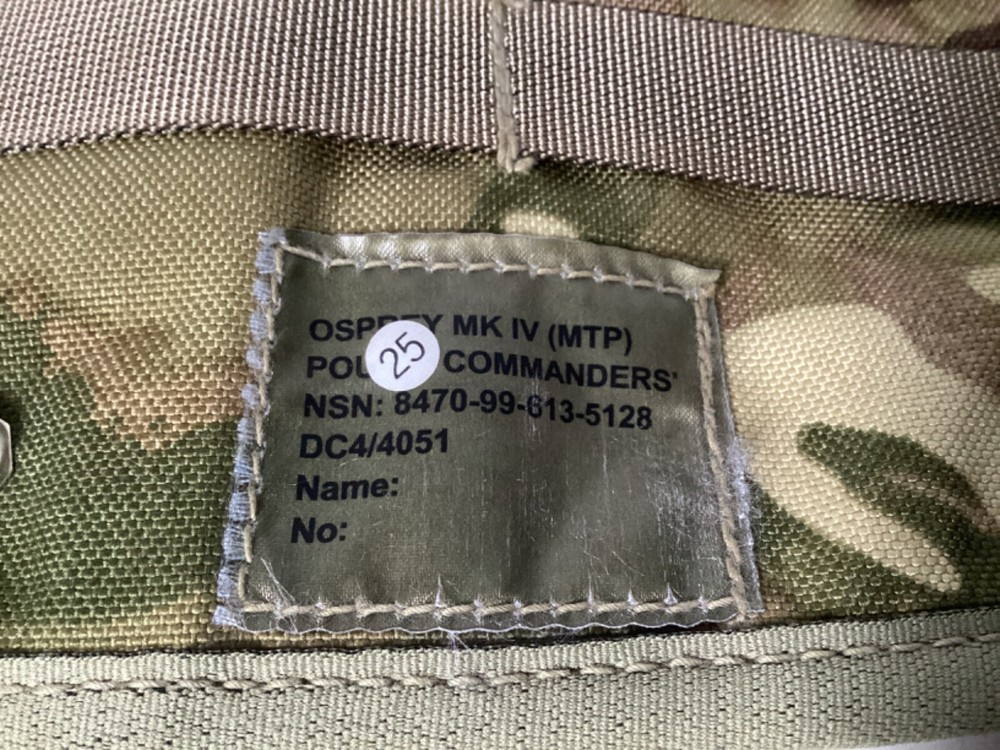 British Army Genuine Issue MTP Osprey Commanders Pouch / Admin Panel Pouch