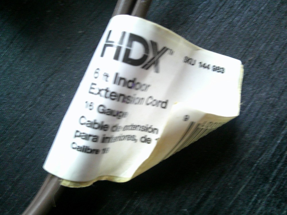 hdx extension cord 6ft 3 outlets