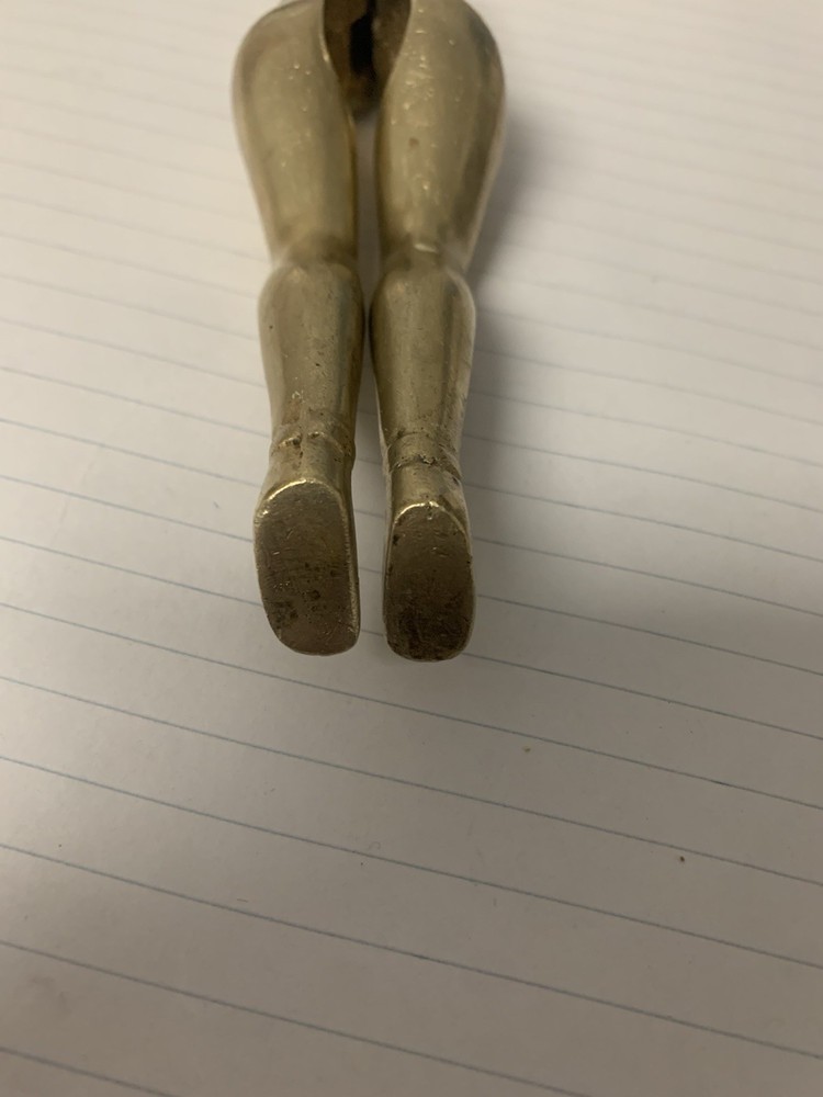 Vintage Brass Nutcracker Figural Female Legs Risque