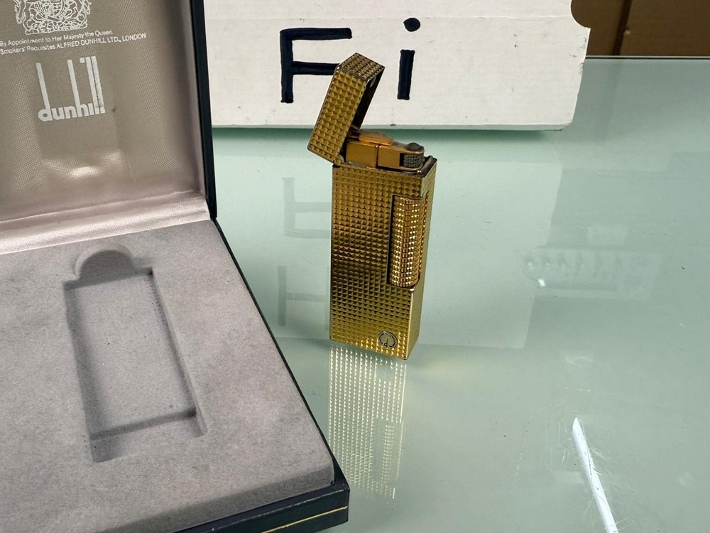 DUNHILL ROLLAGAS TONE POCKET LIGHTER GOLD