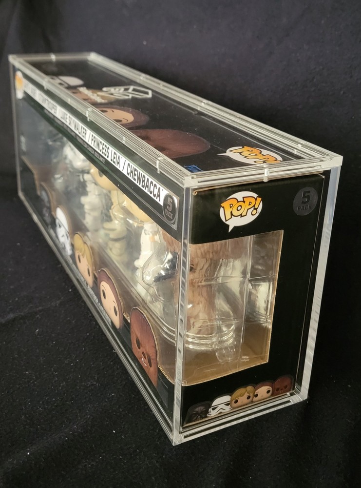 Funko Pop! 5 Pack Collection Clear Hard Case Box Protector Display