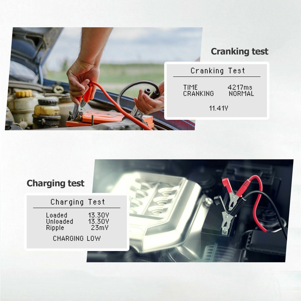 ANCEL BST100 Car Battery Tester Charger Analyzer 12V 2000CCA Load Battery Test