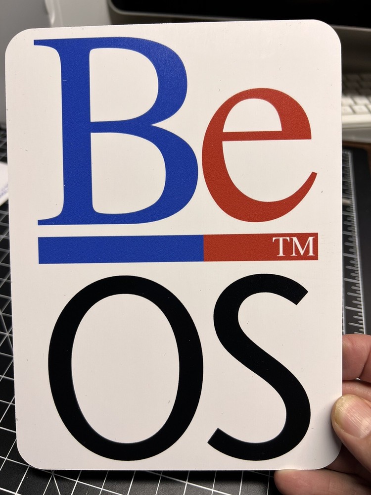 BeOS Computer Logo painted aluminum sign