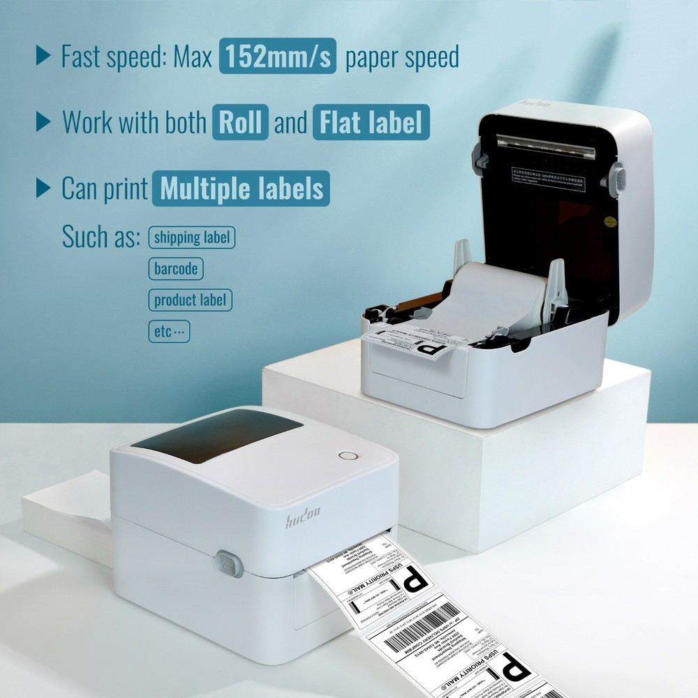 Hudoo WIFI + USB Shipping Label Printer with Windows and Mac !!!