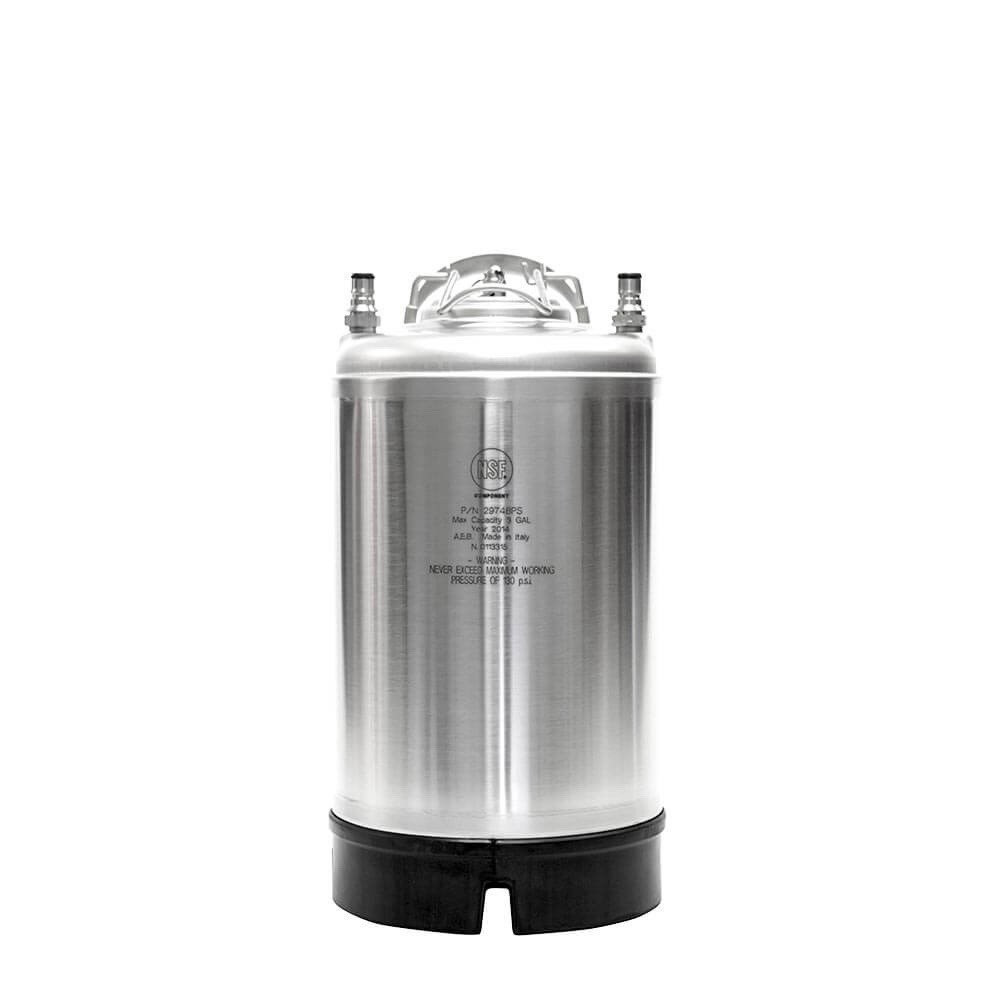 AEB 3 Gallon Ball Lock Keg New Italian Keg Stainless Steel