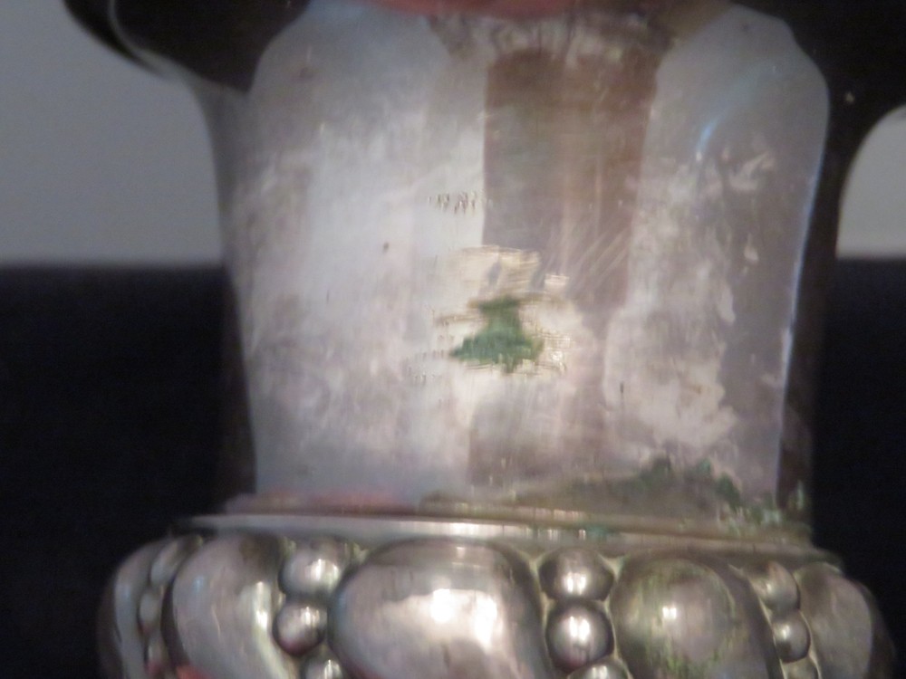 Vtg Ronson Waldorf Weighted Silverplate Cigarette Toothpick Holder Crown Pattern