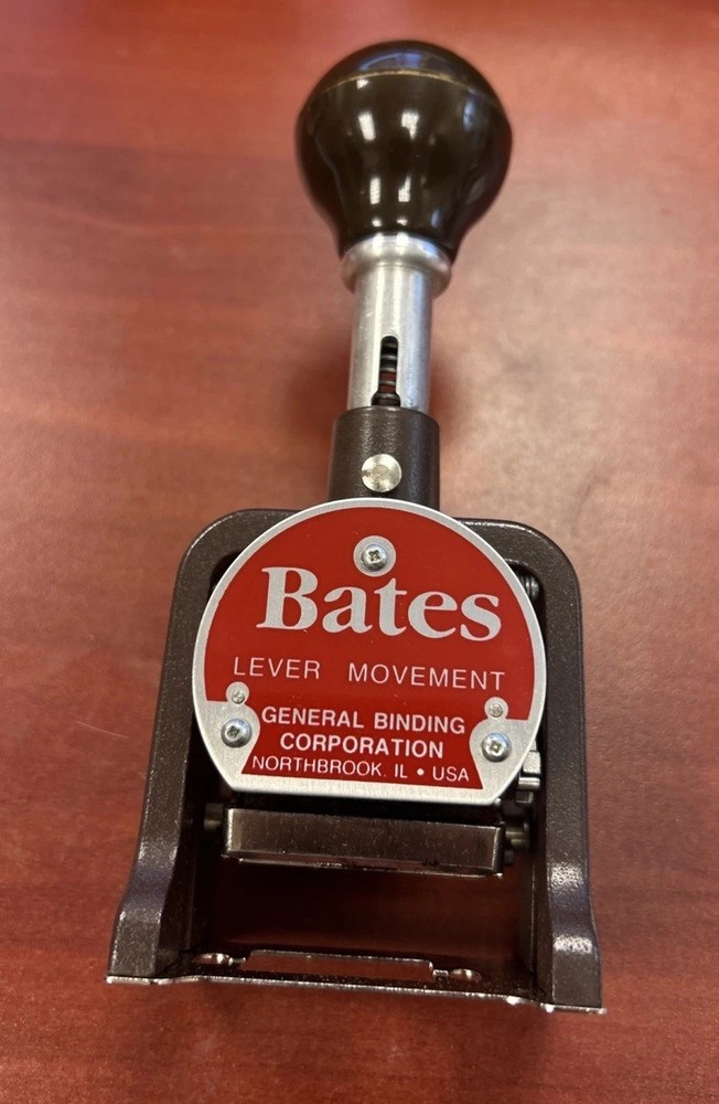 Bates Multiple Movement Numbering Machine Numeroteur, 6 Wheels Style E