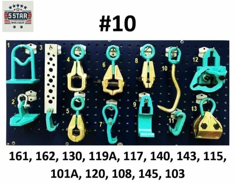 SET#10 HEAVY DUTY AUTO BODY FRAME MACHINE PULLING TOOLS AND CLAMPS SET MEGA PACK