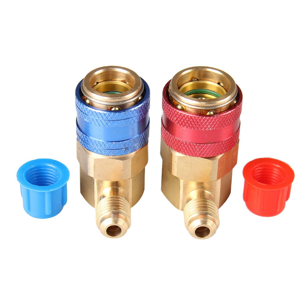 Refrigeration AC Manifold Gauge Conversion Kit High & Low Couplers Kit Adapter