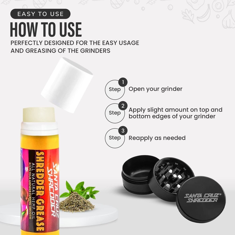 Smooth & Efficient Herb Grinding with Universal All-Natural Lubricant Grease