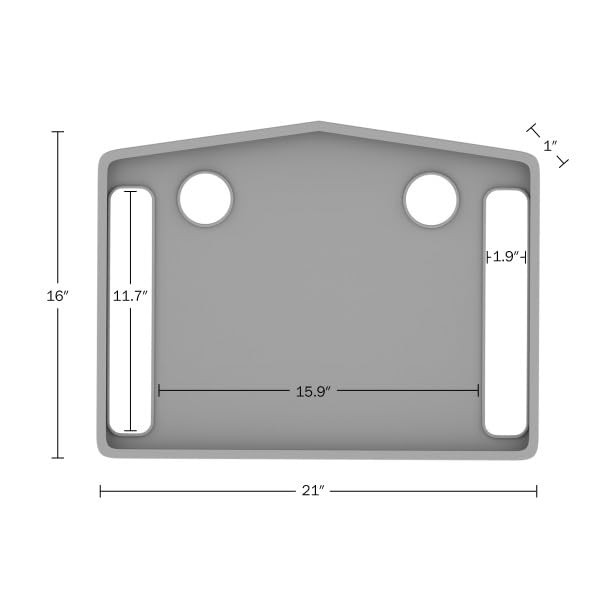 Walker Tray Table w/ 2 Cup Holders - Universal for Standard Folding Walkers