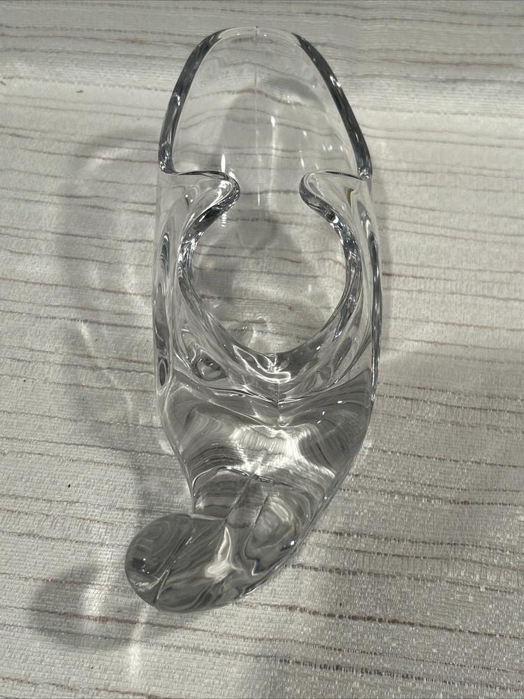 Large Clear Glass Elf Shoe Planter