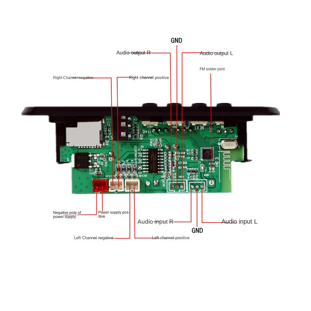 Bluetooth 5.0 2x25W Amplifier MP3 Decoder Board Car Radio Module Music Player