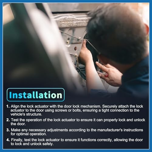 Replacement Front Left Driver Side Power Door Lock Actuator Motor with Cable