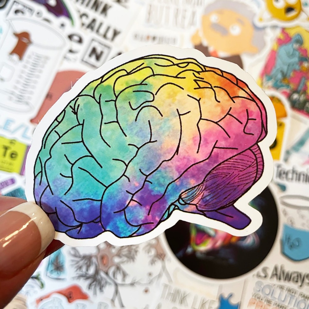 Chemistry Science Lab Stickers, Einstein, Biology, 50 pack