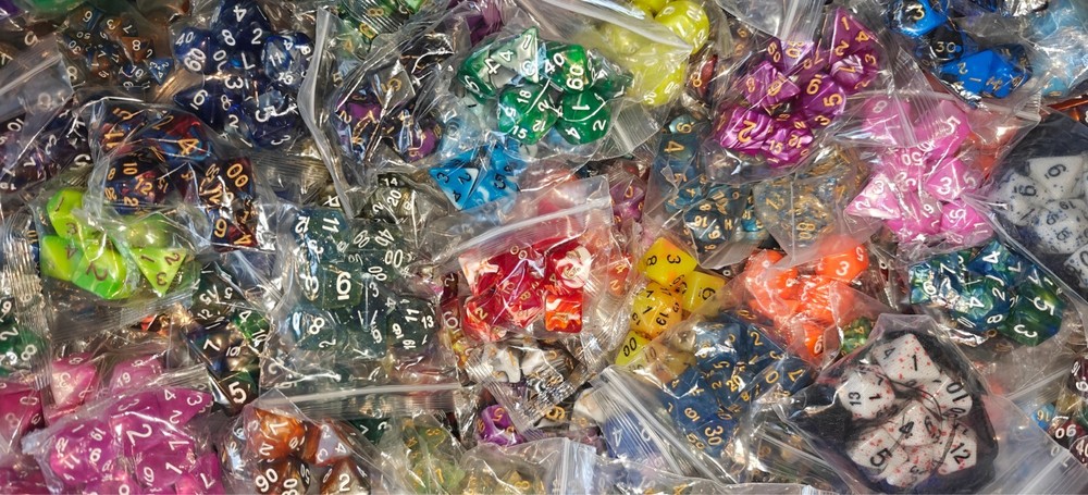 MYSTERY Dice Set HD Bescon Random Present Gift Silver