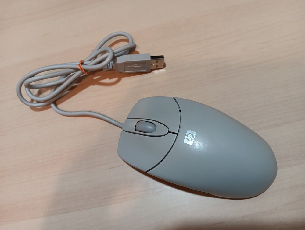 Vintage HP Hewlett Packard Model M-UB48 Computer Ball Mouse Tested Working USB