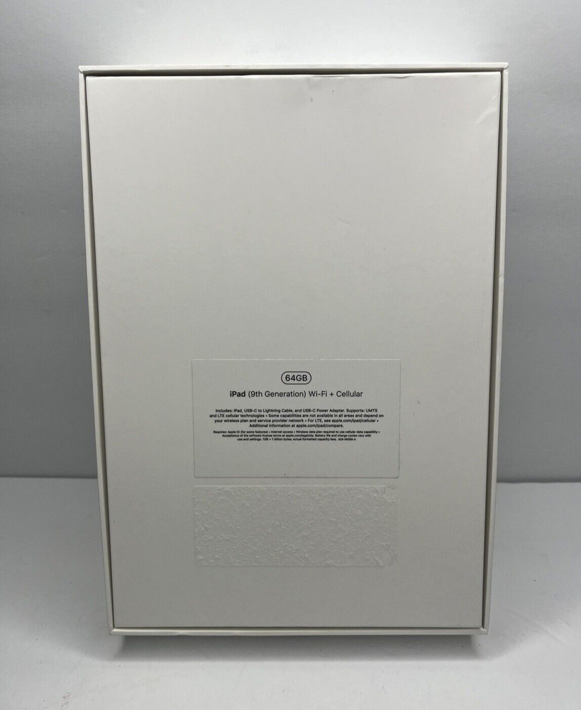 Apple White iPad 9th Generation 64 GB - Empty Box -