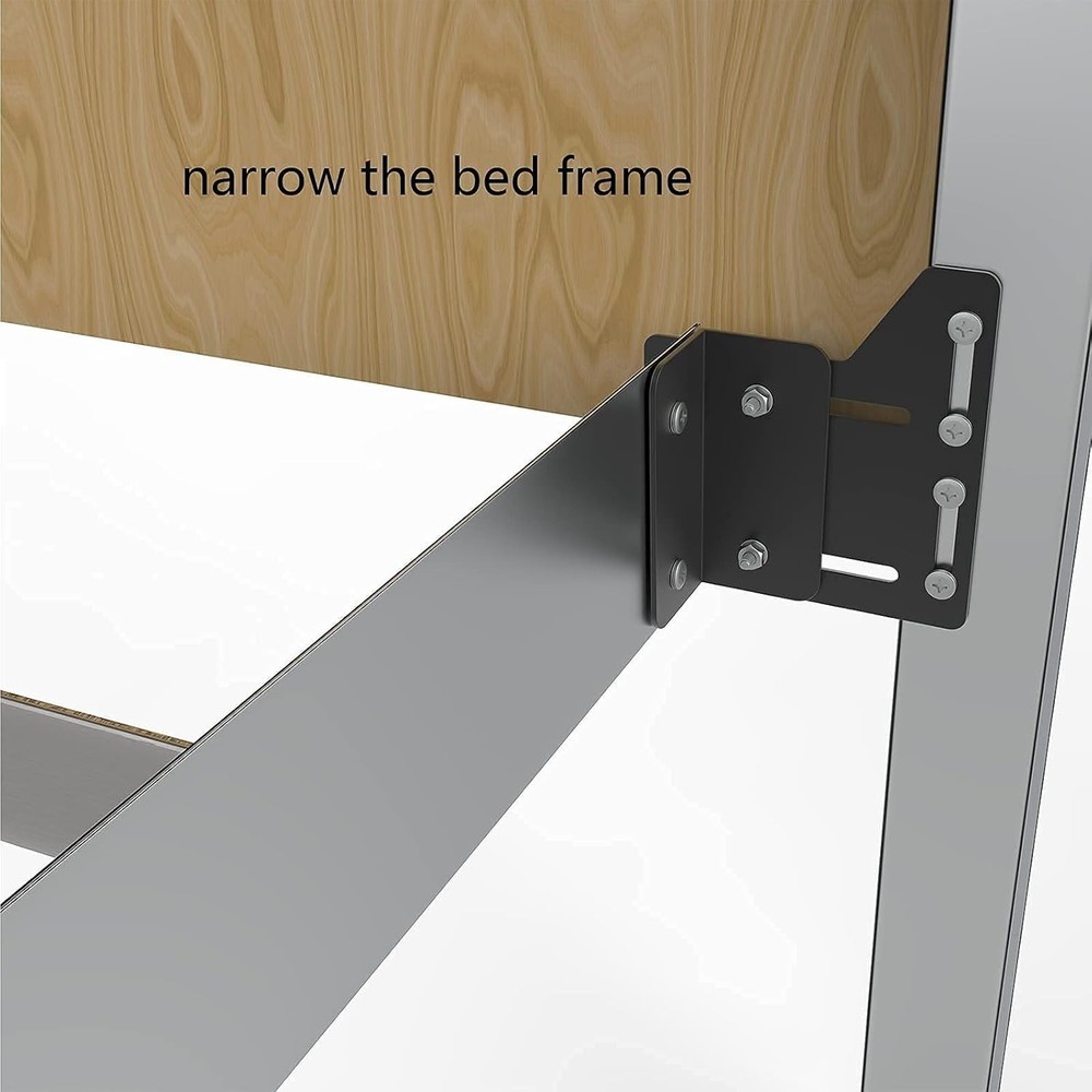 2 PCS Bed Frame Adapter for Headboard Queen Modification Plate Brackets Adapter/