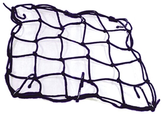 Luggage Rack Cargo Net Black 12" x 12" For Harley Motorcycle 04222