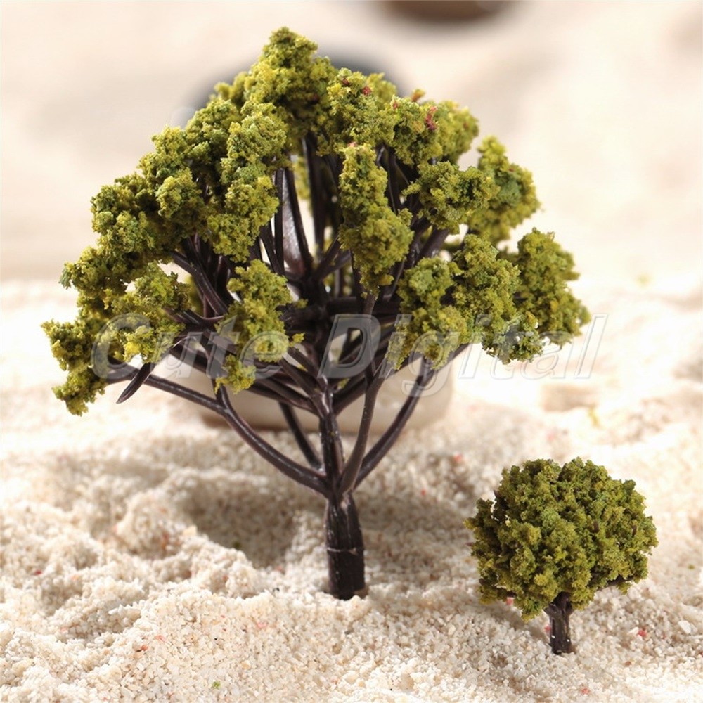 40pcs Mixed Scale Model Trees Train Railway Architecture Diorama Scenery Layout