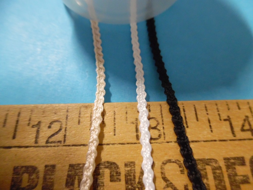 TINY 2.5MM KNOBBLY BRAID ASSORTMENT A~3 COLORS~6 YARDS~DOLL TRIM