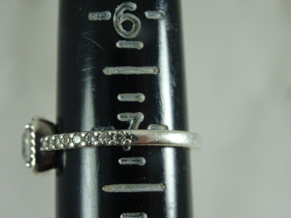 Pandora Timeless Elegance Square CZ Sterling Silver Cocktail Ring 54 Size 7