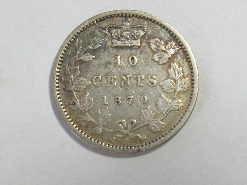 1870 Canada 10 Cents - Narrow 0 - #6357-3