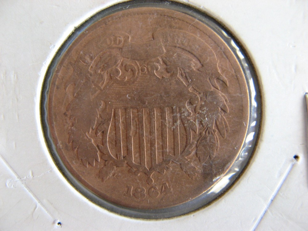Vintage 1864 2 Cent Piece