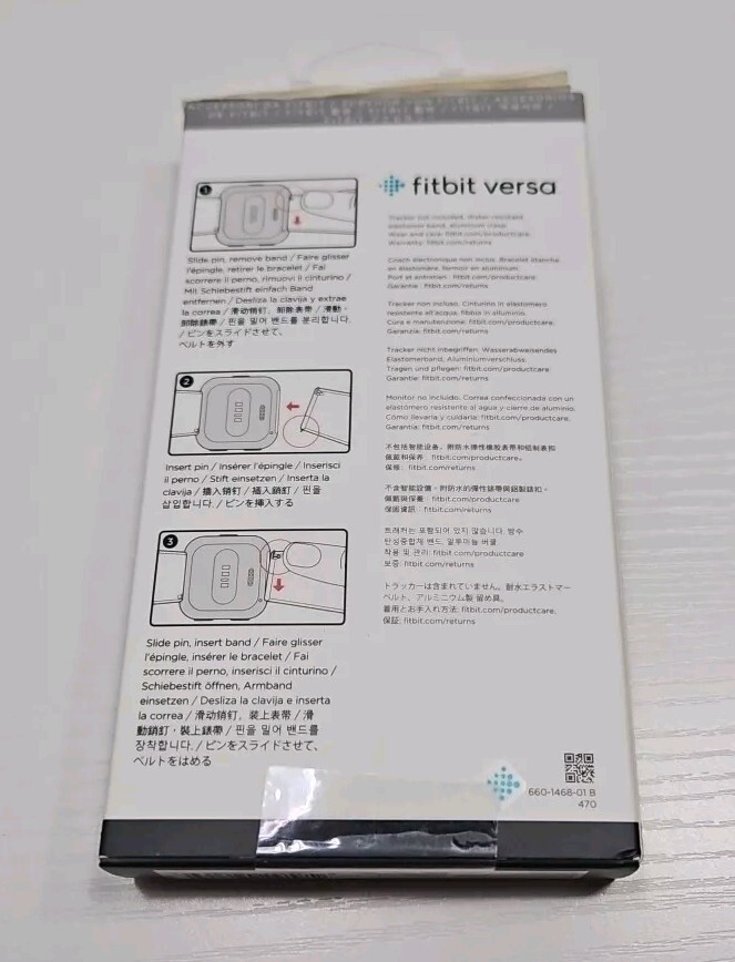 Fitbit Versa Classic Band White Strap Size Large Authentic Brand New Open Box