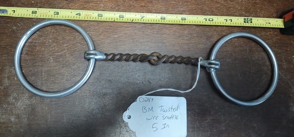 Bit Master BM 5” twisted wire snaffle horse bit