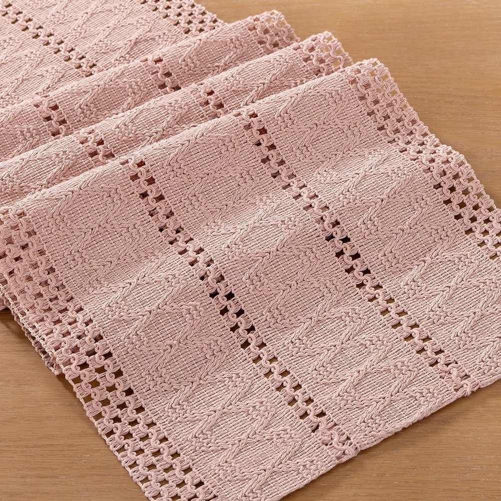 Boho Table Runner Spring Easter Farmhouse Rustic Macrame Seasonal Long Woven Cot