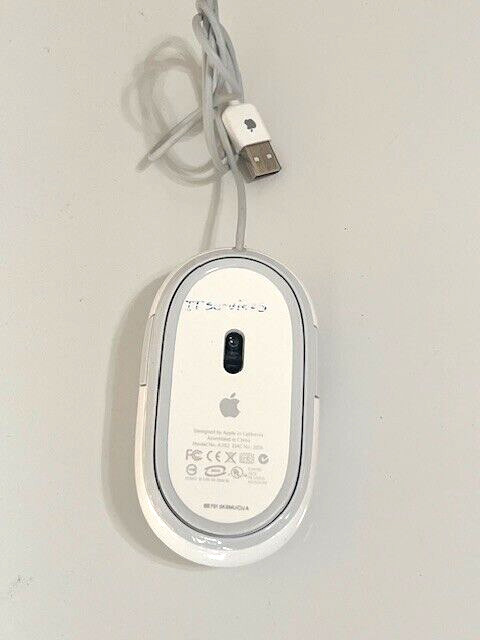 OEM APPLE A1152 Mouse USB WHITE Genuine Wired - Excellent Condition-