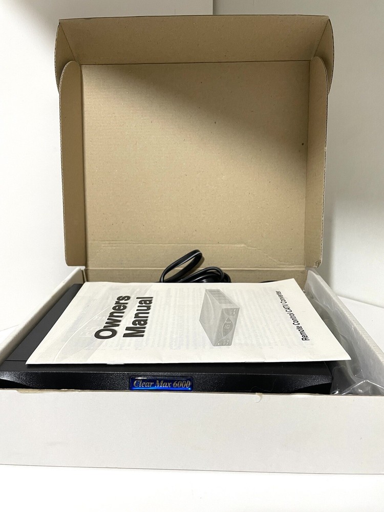Clear Max 6000 CATV Cable Converter Box With Remote Control (Never Used)