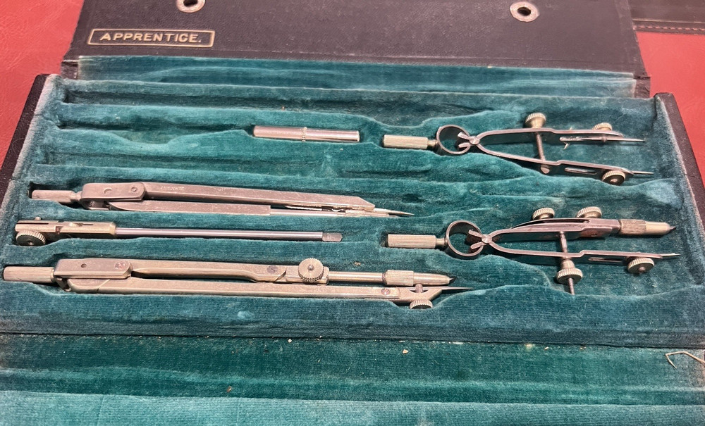 Apprentice Drafting Mixed Brand Partial set with case 6 pieces