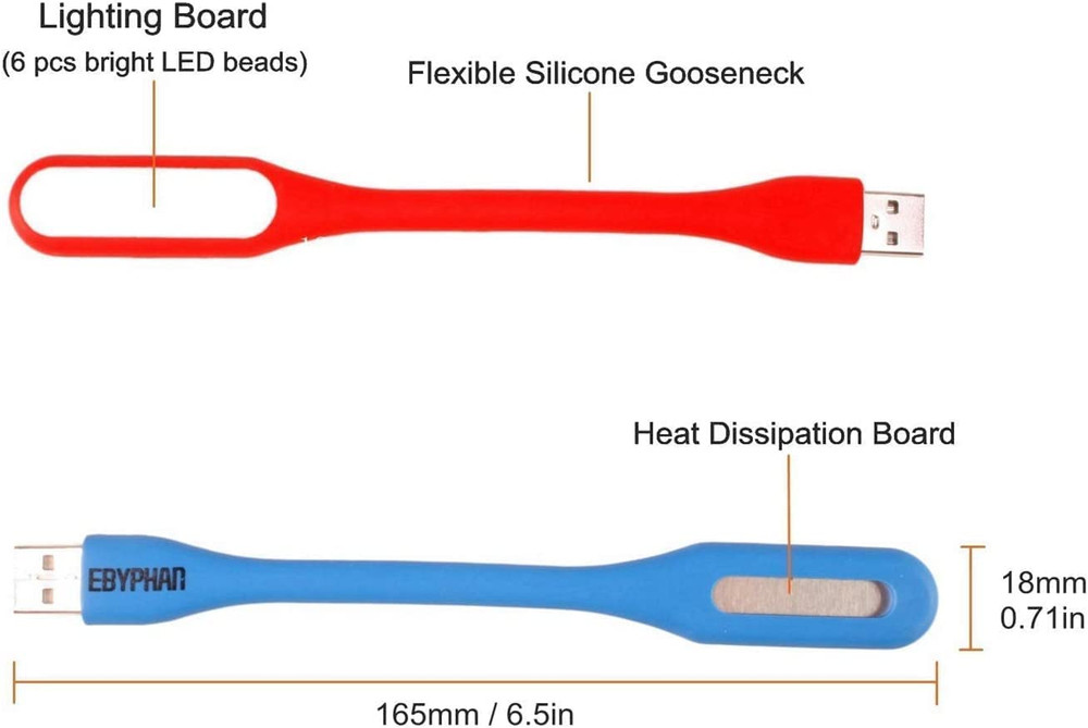 Mini USB Light For Keyboard Flexible USB Laptop Light Adjustable USB Lamp 10Pack