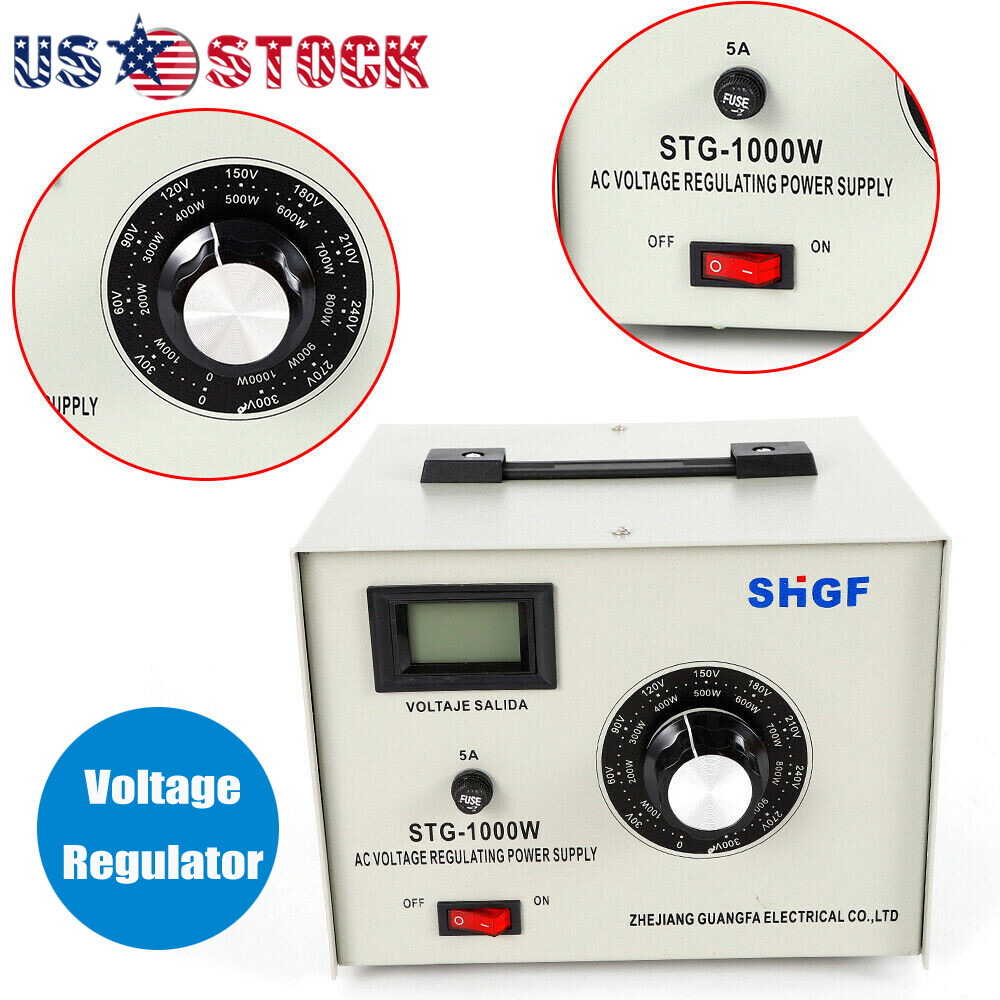 STG-1000W Variable Variac Auto Transformer Voltage Regulator Metered 0-300V