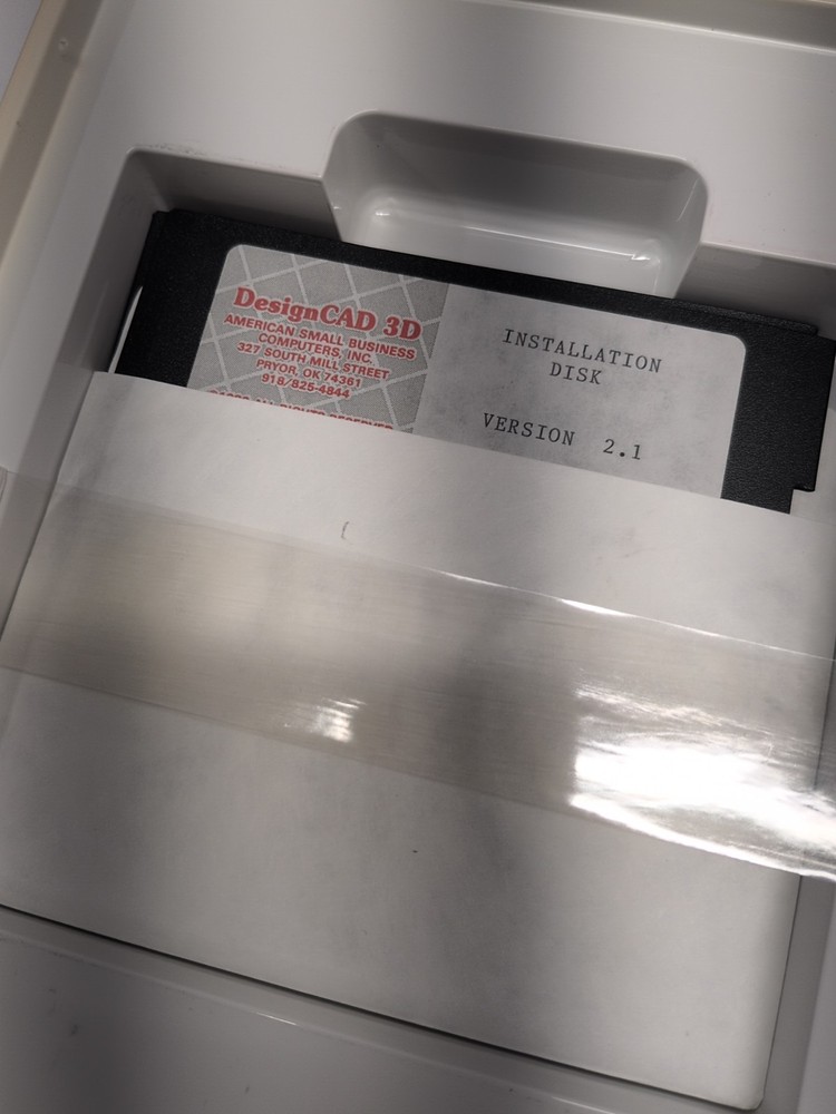 Design CAD 3-D system software floppy disk IBM