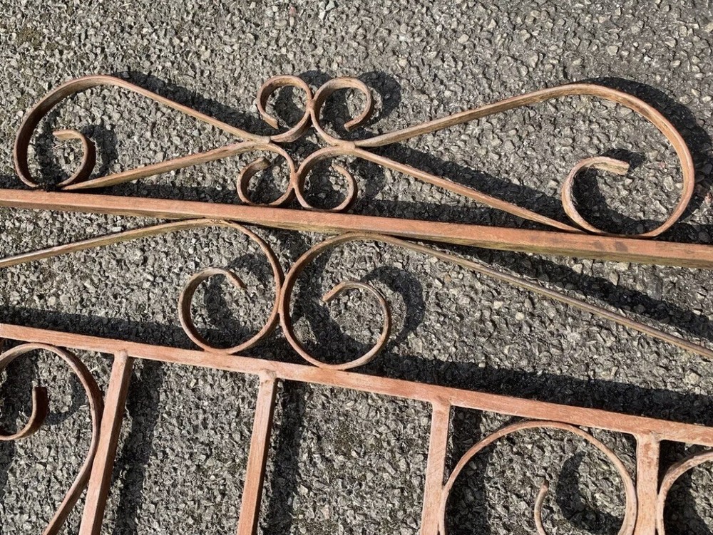 Antique Victorian Ornate Wrought Iron Gate