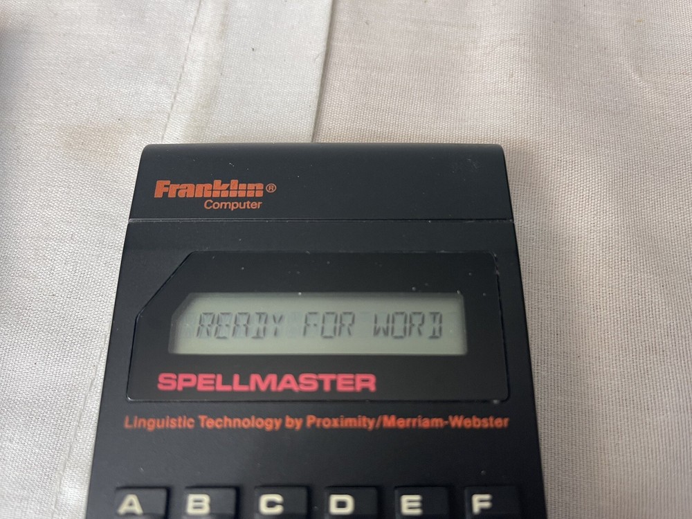 Vintage Franklin Computer Spellmaster WORKS RARE PS-104