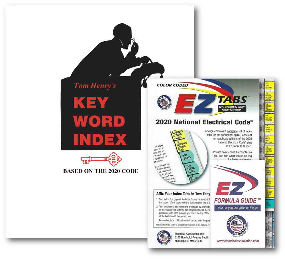 Key Word Index with EZ Tabs based on 2020 NFPA NEC Code
