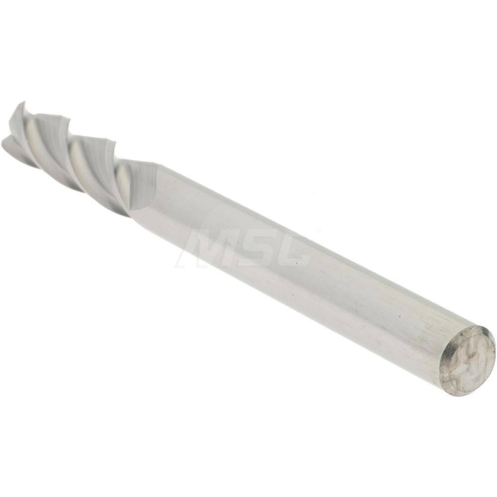 Accupro 3/16" Diam 3 Flute Single End Solid Carbide 0.03" Corner Radius End M...
