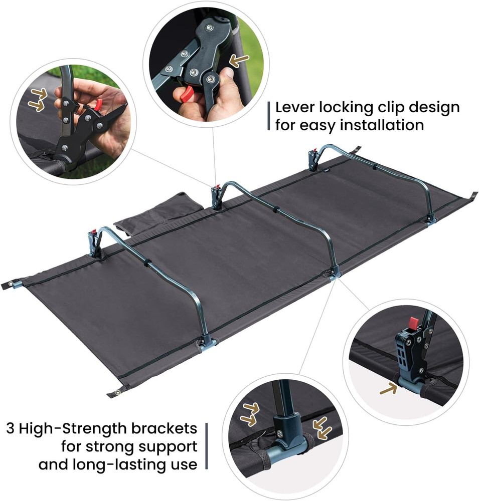 SUPRAGRIS Camping Cot, Support up to 400Lbs, Lightweight Comfortable Folding Bed