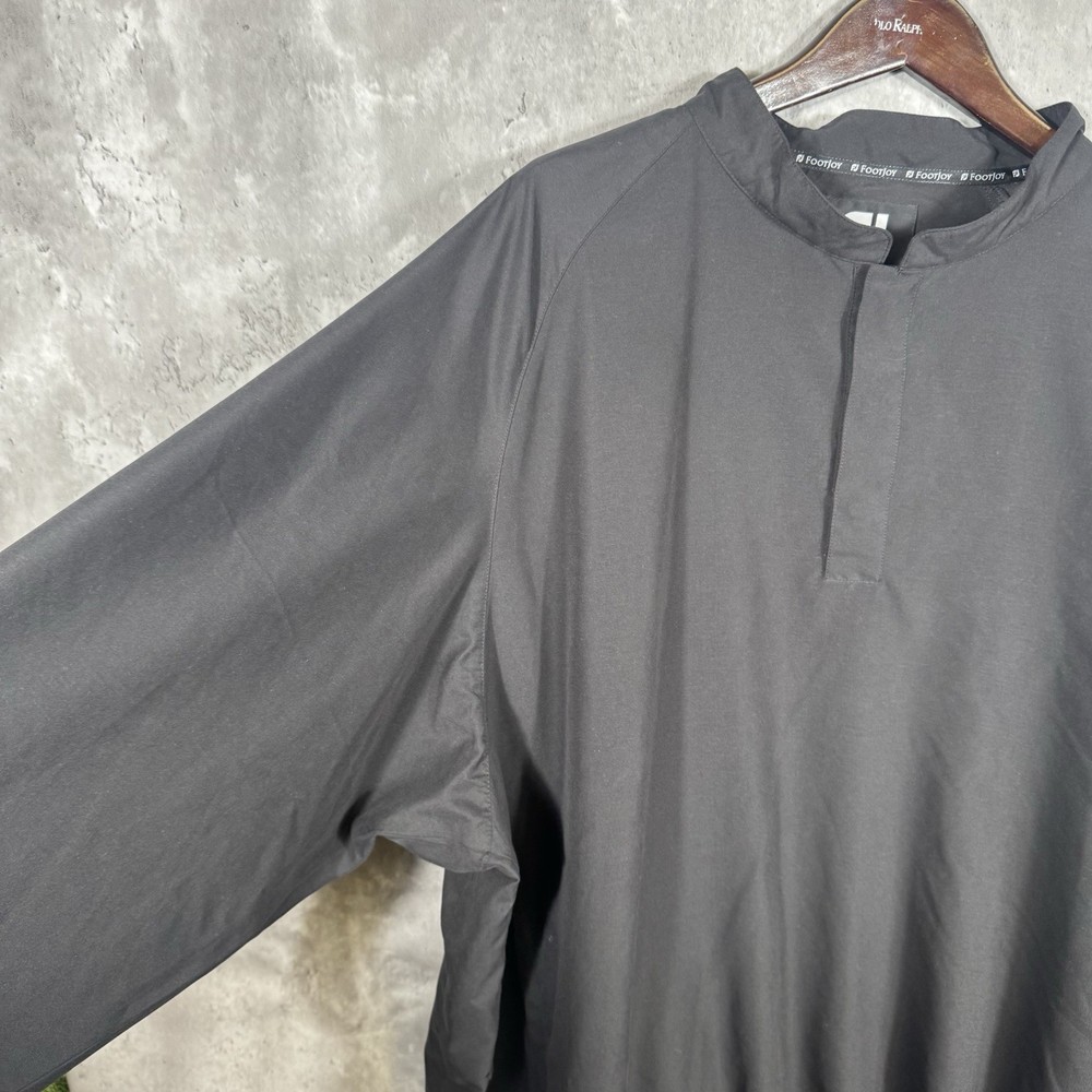Footjoy Pullover Mens XXL Snap Black Golf Windbreaker Performance