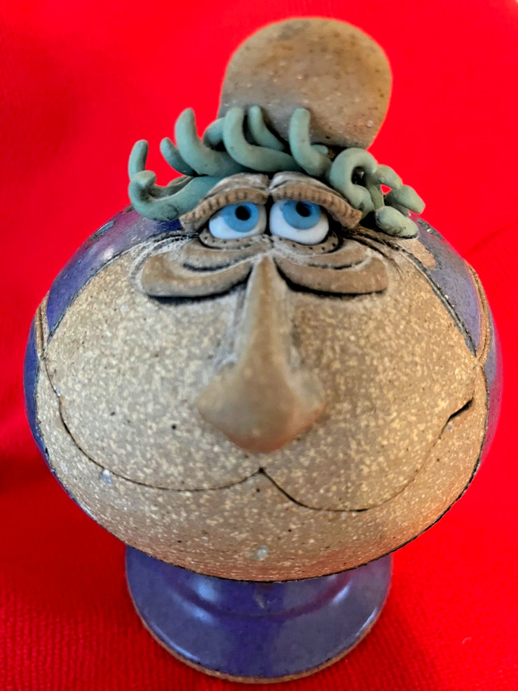 Handcrafted - Ceramic - Funny Head - Incense Burner